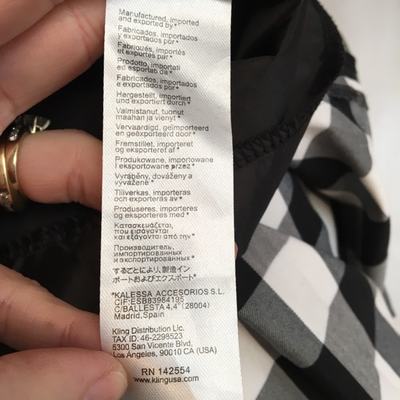Kling Black and White Checked Dress Size 3 - Picture 8 of 8